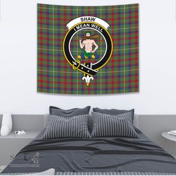 Shaw Green Modern Tartan Home Decor Scottish Plaid Tartan Crest Tapestry ScotsTee