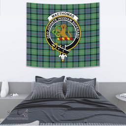 MacThomas Ancient Tartan Home Decor Scottish Plaid Tartan Crest Tapestry ScotsTee