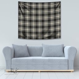 Menzies Black & White Ancient Tartan Home Decor Scottish Plaid Tartan Tapestry ScotsTee