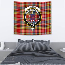 Ogilvie of Airlie Ancient Tartan Home Decor Scottish Plaid Tartan Crest Tapestry ScotsTee