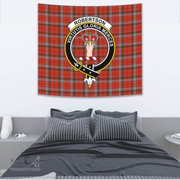 Robertson Weathered Tartan Home Decor Scottish Plaid Tartan Crest Tapestry ScotsTee