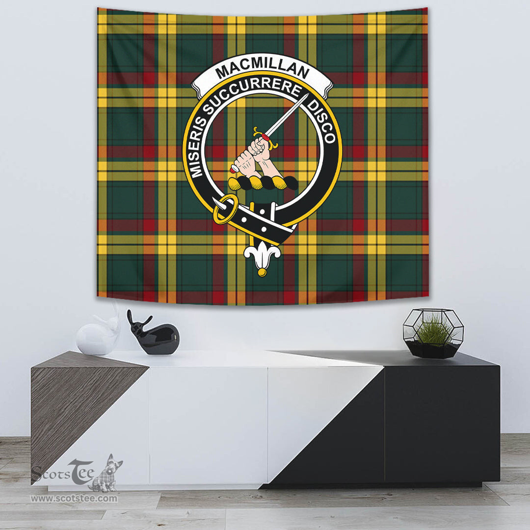 MacMillan Old Modern Tartan Home Decor Scottish Plaid Tartan Crest Tapestry ScotsTee