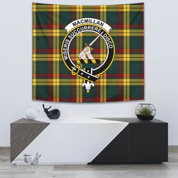MacMillan Old Modern Tartan Home Decor Scottish Plaid Tartan Crest Tapestry ScotsTee