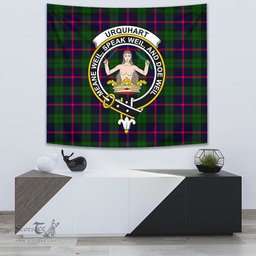 Urquhart Modern Tartan Home Decor Scottish Plaid Tartan Crest Tapestry ScotsTee