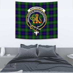 MacThomas Modern Tartan Home Decor Scottish Plaid Tartan Crest Tapestry ScotsTee