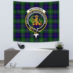 MacThomas Modern Tartan Home Decor Scottish Plaid Tartan Crest Tapestry ScotsTee