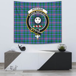 Pitcairn Hunting Tartan Home Decor Scottish Plaid Tartan Crest Tapestry ScotsTee