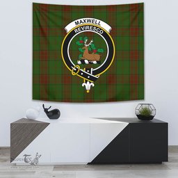 Maxwell Hunting Tartan Home Decor Scottish Plaid Tartan Crest Tapestry ScotsTee