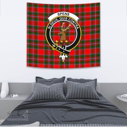 Spens Modern Tartan Home Decor Scottish Plaid Tartan Crest Tapestry ScotsTee