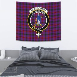 Montgomery Modern Tartan Home Decor Scottish Plaid Tartan Crest Tapestry ScotsTee