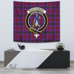 Montgomery Modern Tartan Home Decor Scottish Plaid Tartan Crest Tapestry ScotsTee