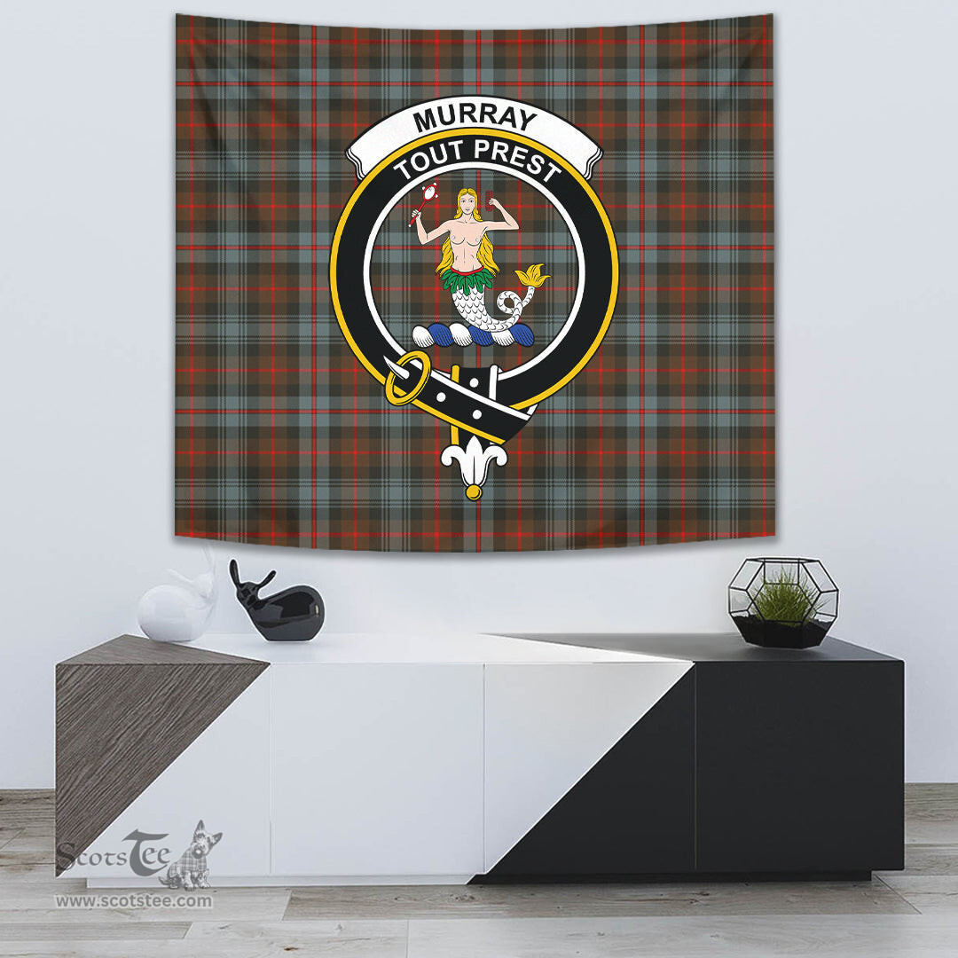 Murray of Atholl Weathered Tartan Home Decor Scottish Plaid Tartan Crest Tapestry ScotsTee