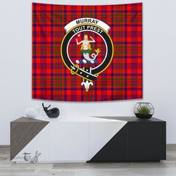 Murray of Tulloch Modern Tartan Home Decor Scottish Plaid Tartan Crest Tapestry ScotsTee