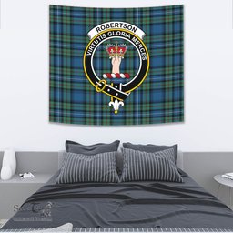 Robertson Hunting Ancient Tartan Home Decor Scottish Plaid Tartan Crest Tapestry ScotsTee