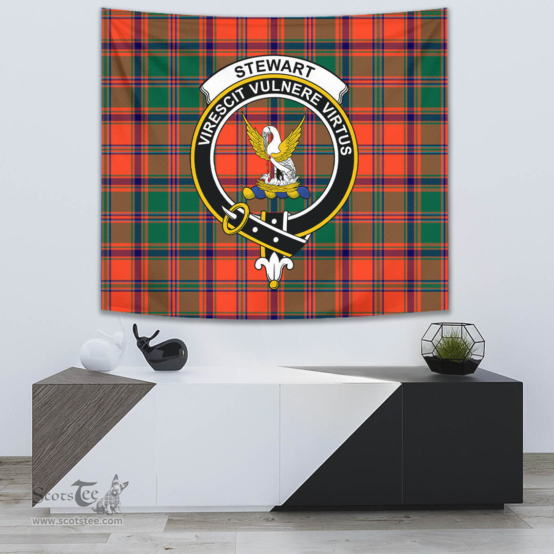 Stewart of Appin Ancient Tartan Home Decor Scottish Plaid Tartan Crest Tapestry ScotsTee