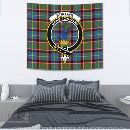 Stirling & Bannockburn District Tartan Home Decor Scottish Plaid Tartan Crest Tapestry ScotsTee