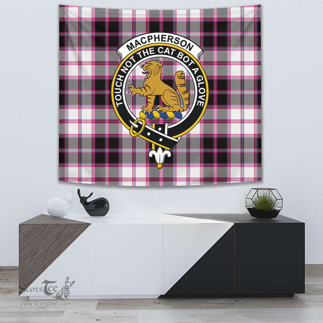 MacPherson Hunting Modern Tartan Home Decor Scottish Plaid Tartan Crest Tapestry ScotsTee