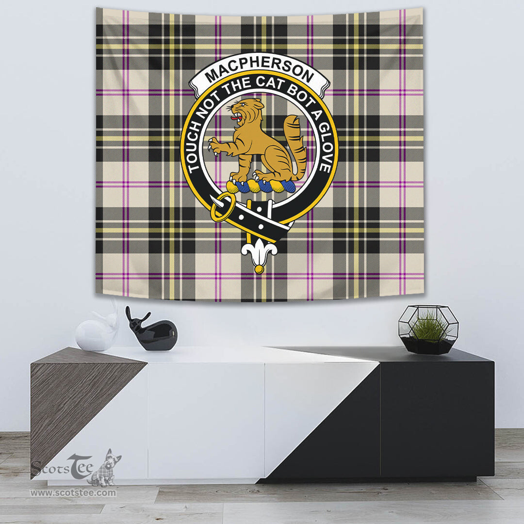 MacPherson Dress Ancient Tartan Home Decor Scottish Plaid Tartan Crest Tapestry ScotsTee