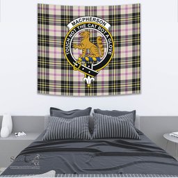 MacPherson Dress Ancient Tartan Home Decor Scottish Plaid Tartan Crest Tapestry ScotsTee