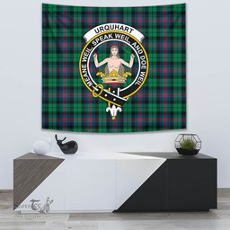 Urquhart Broad Red Ancient Tartan Home Decor Scottish Plaid Tartan Crest Tapestry ScotsTee