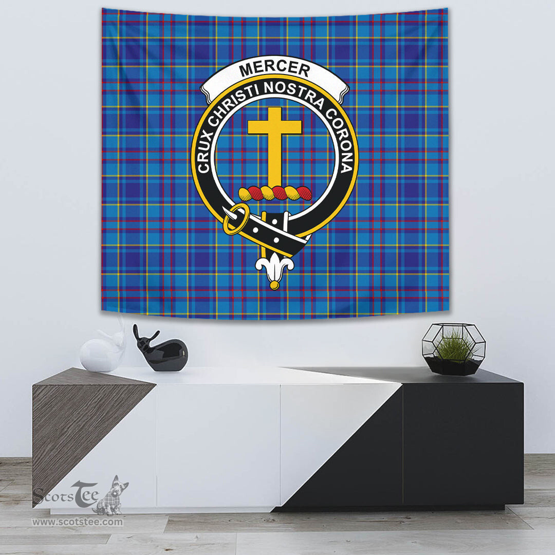 Mercer Modern Tartan Home Decor Scottish Plaid Tartan Crest Tapestry ScotsTee