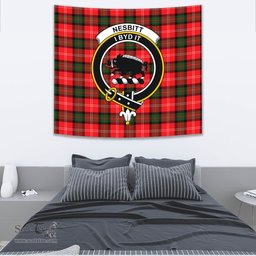 Nesbitt Modern Tartan Home Decor Scottish Plaid Tartan Crest Tapestry ScotsTee