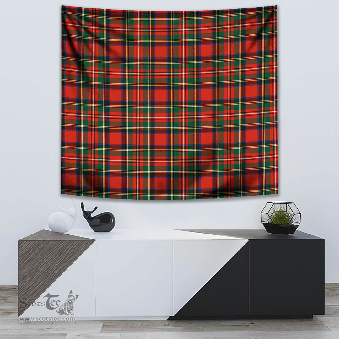 Stewart Royal Modern Tartan Home Decor Scottish Plaid Tartan Tapestry ScotsTee