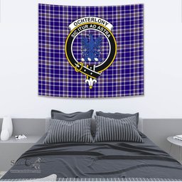 Ochterlony Tartan Home Decor Scottish Plaid Tartan Crest Tapestry ScotsTee