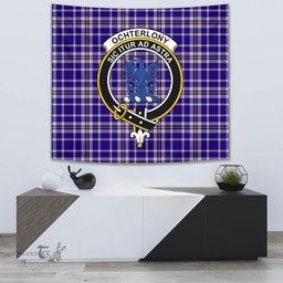 Ochterlony Tartan Home Decor Scottish Plaid Tartan Crest Tapestry ScotsTee