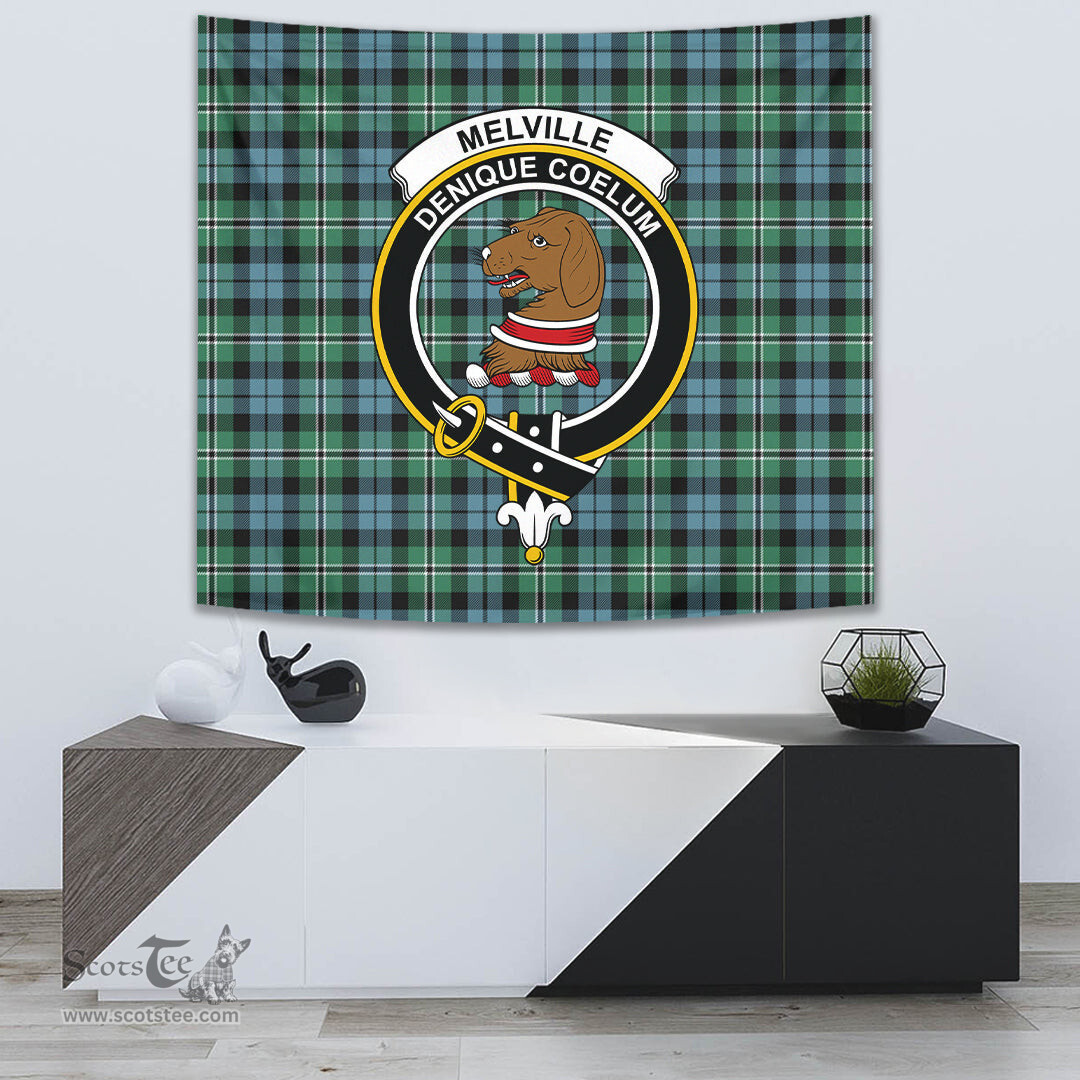 Melville Tartan Home Decor Scottish Plaid Tartan Crest Tapestry ScotsTee