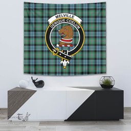 Melville Tartan Home Decor Scottish Plaid Tartan Crest Tapestry ScotsTee