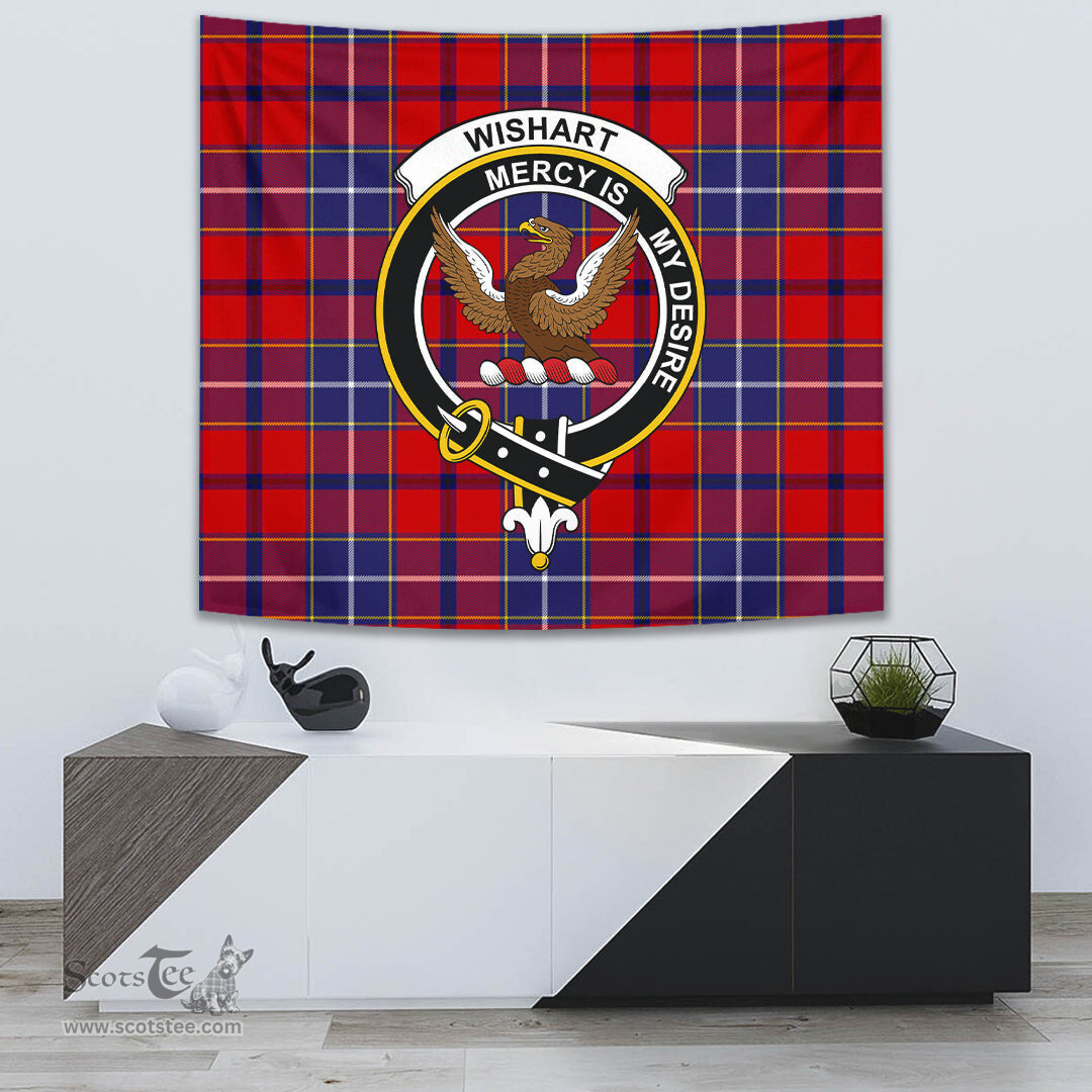 Wishart Dress Tartan Home Decor Scottish Plaid Tartan Crest Tapestry ScotsTee