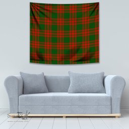Menzies Green Modern Tartan Home Decor Scottish Plaid Tartan Tapestry ScotsTee