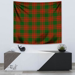 Menzies Green Modern Tartan Home Decor Scottish Plaid Tartan Tapestry ScotsTee