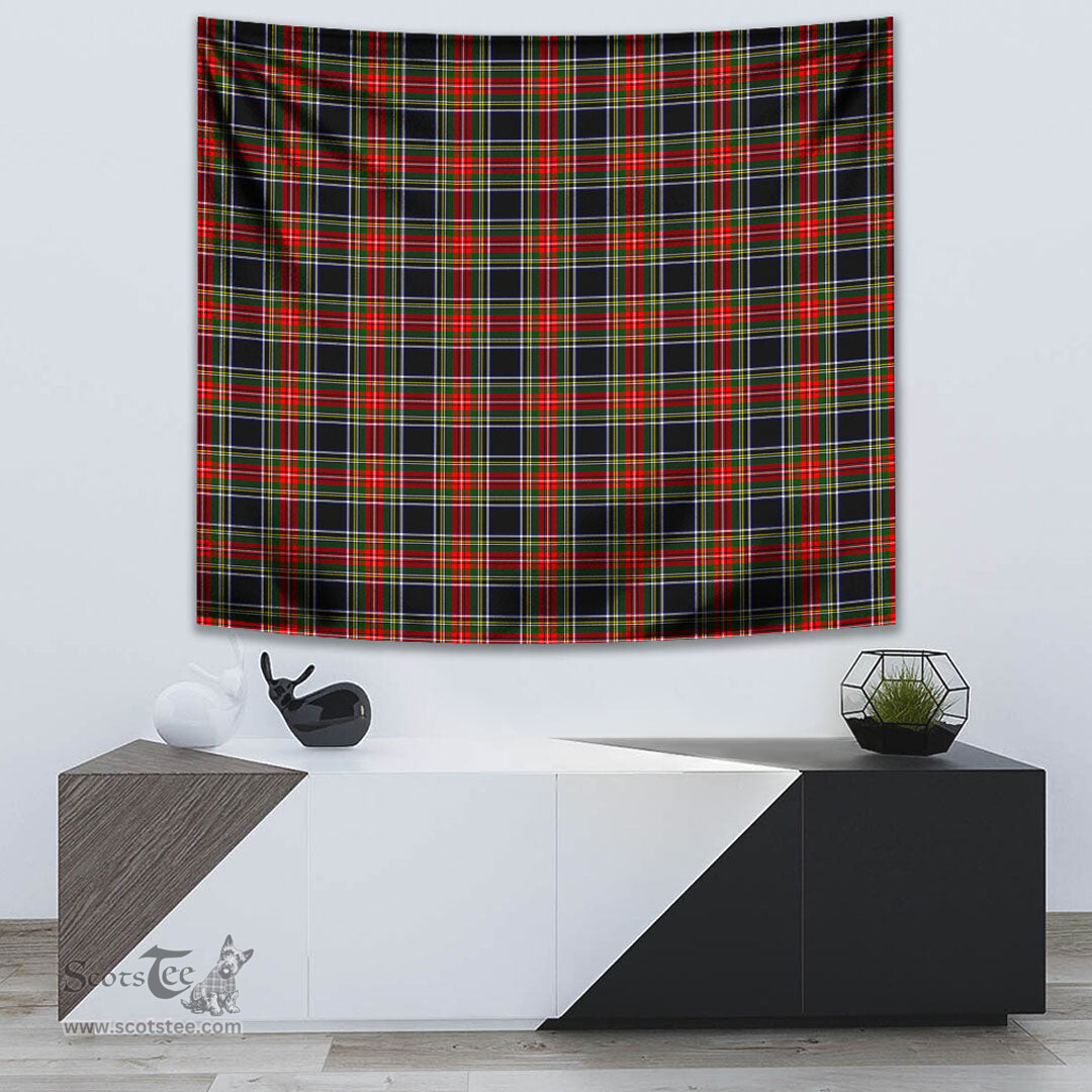 Stewart Black Tartan Home Decor Scottish Plaid Tartan Tapestry ScotsTee