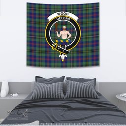 Wood Modern Tartan Home Decor Scottish Plaid Tartan Crest Tapestry ScotsTee