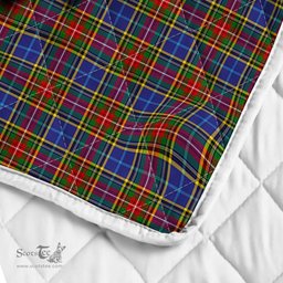 Scottish Bethune Clan Badge Tartan Royal Scottish Unicorn Tartan Quilt
