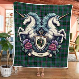 Scottish Byres Clan Badge Tartan Royal Scottish Unicorn Tartan Quilt