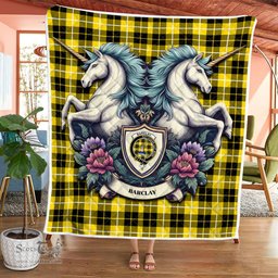 Scottish Barclay Clan Badge Tartan Royal Scottish Unicorn Tartan Quilt