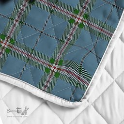 Scottish Clelland Clan Badge Tartan Royal Scottish Unicorn Tartan Quilt