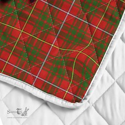Scottish Carruthers Clan Badge Tartan Royal Scottish Unicorn Tartan Quilt