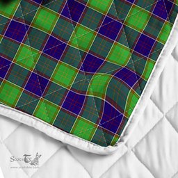 Scottish Colville Clan Badge Tartan Royal Scottish Unicorn Tartan Quilt