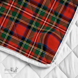 Scottish Stewart Clan Badge Tartan Royal Scottish Unicorn Tartan Quilt