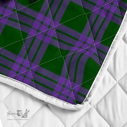 Scottish Elphinstone Clan Badge Tartan Royal Scottish Unicorn Tartan Quilt