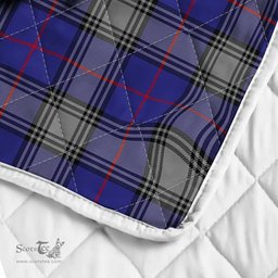 Scottish Kinnaird Clan Badge Tartan Royal Scottish Unicorn Tartan Quilt