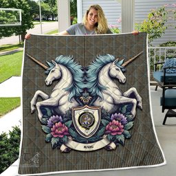 Scottish Haig Clan Badge Tartan Royal Scottish Unicorn Tartan Quilt