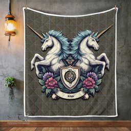 Scottish Haig Clan Badge Tartan Royal Scottish Unicorn Tartan Quilt