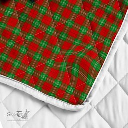 Scottish Gartshore Clan Badge Tartan Royal Scottish Unicorn Tartan Quilt