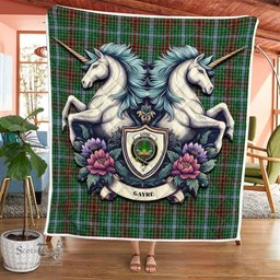 Scottish Gayre Clan Badge Tartan Royal Scottish Unicorn Tartan Quilt