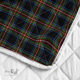 Scottish Lyle Clan Badge Tartan Royal Scottish Unicorn Tartan Quilt